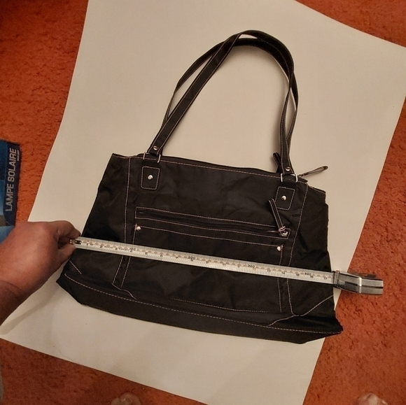 Vintage* 80s Carroll Ried Black Nylon Handbag/Purse - Picture 11 of 16